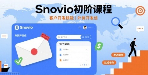 Snovio初阶课程：从零掌握客户开发技能，外贸开发信高效实战指南