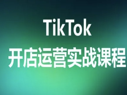 TikTok开店运营实战课：从0到1保姆级跨境电商全流程实操指南