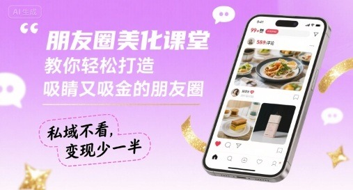 朋友圈美化课堂：私域不看变现少一半！教你轻松打造吸睛又吸金的朋友圈