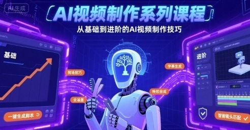 AI视频制作系列课程：从零基础到精通，全技巧系统学习教程