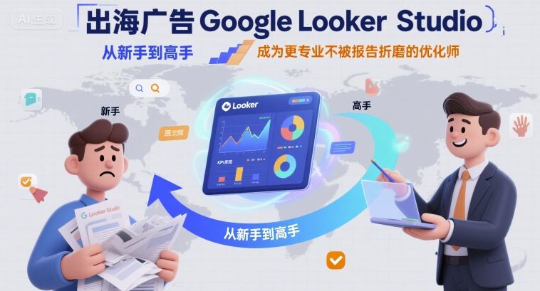 出海广告Google Looker Studio：从新手到高手，告别报告折磨成为专业优化师