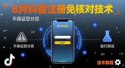 2023年8月抖音注册免核对技术：不保证百分百成功，附自测方法