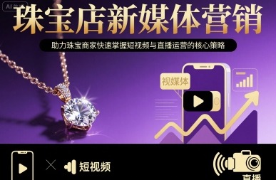 珠宝店短视频与直播运营核心策略：快速掌握新媒体营销增长实战技巧