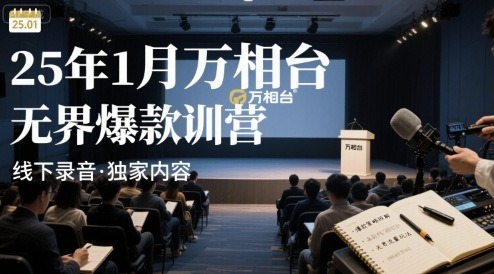 2025年1月万相台无界爆款特训营线下全程录音 爆款玩法实操干货全解析