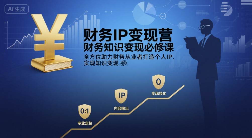 财务知识变现必修课：财务从业者个人IP打造营，全方位助力IP变现