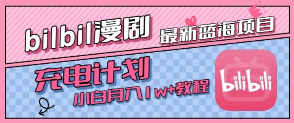 2024最新蓝海项目：B站充电计划，小白月入1w+实操指南