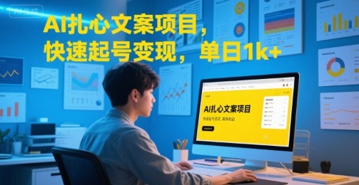 AI扎心文案项目：新手快速起号变现单日1k+，实操方法全解析