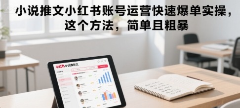 小红书小说推文账号运营：快速爆单实操，简单粗暴方法直接上手！