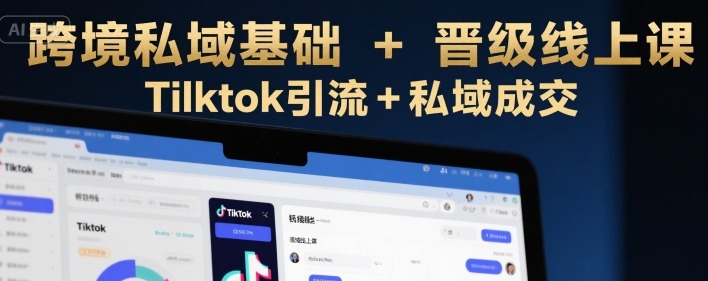 跨境私域从入门到晋级：TikTok引流+私域高转化线上课