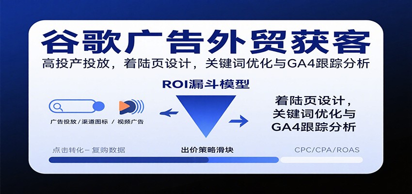 谷歌广告外贸获客高投产全攻略：从关键词优化、着陆页设计到GA4跟踪分析策略