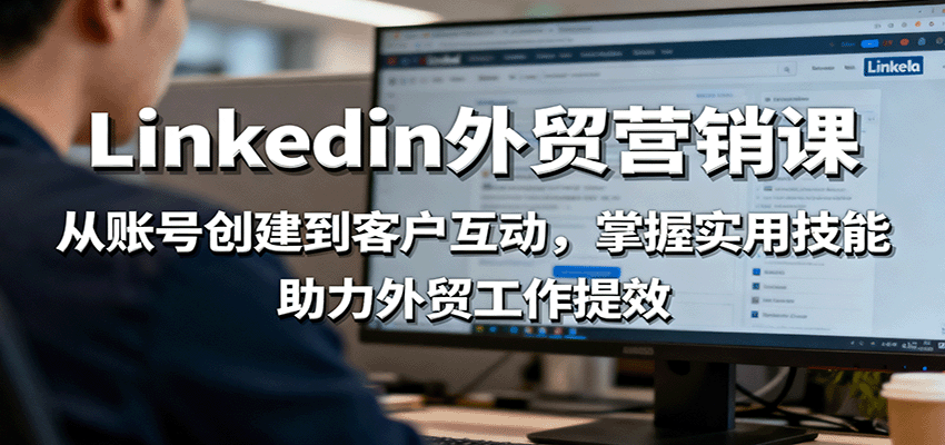 LinkedIn外贸营销课：SOE实战指南——从账号创建到客户互动，掌握实用技能，助力外贸工作高效提效