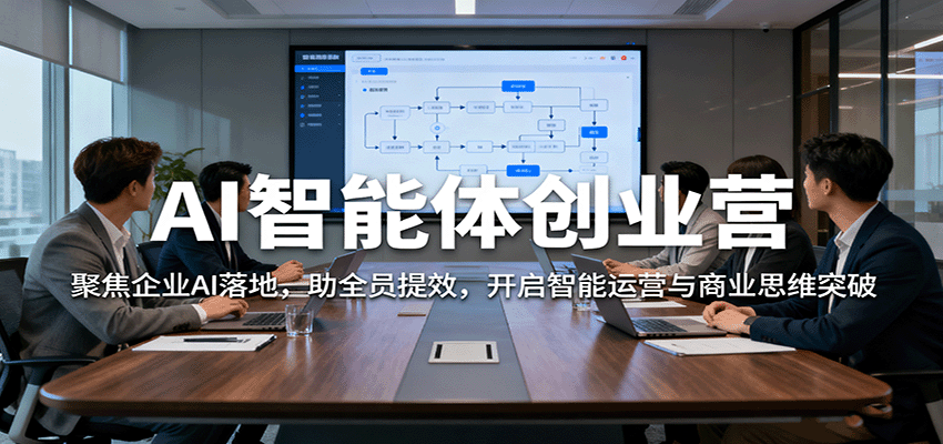 AI智能体创业营：企业AI落地实战赋能，全员提效+智能运营+商业思维突破新路径