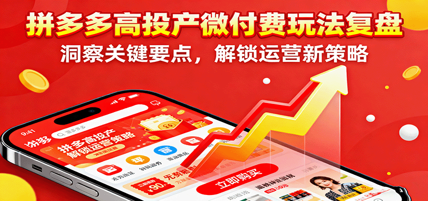 拼多多高投产微付费玩法深度复盘：3大关键要点解锁高效运营新策略