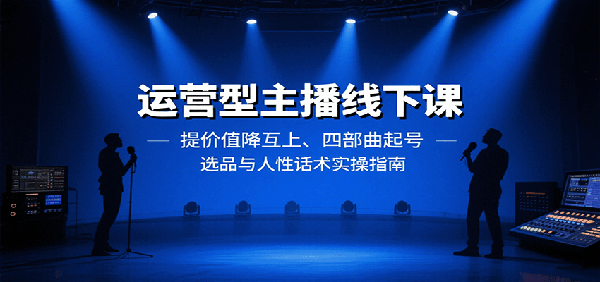 运营型主播线下课：提价值促互动+四部曲起号法+选品人性话术实操指南