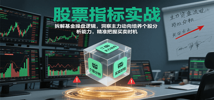 股票指标实战|基金操盘逻辑拆解|洞察主力动向|培养个股分析能力|把握买卖时机（更新）