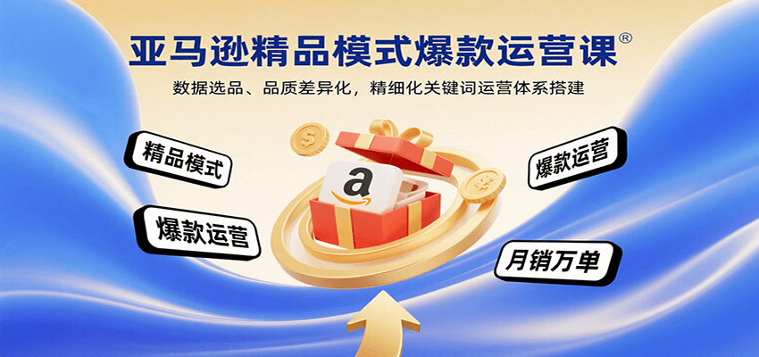 亚马逊精品爆款运营课：数据选品、品质差异化与精细化关键词体系搭建