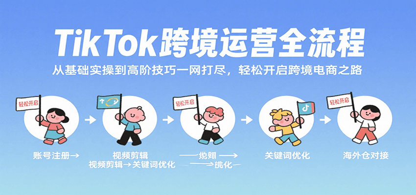 TikTok跨境运营全流程指南：从0基础实操到高阶技巧，新手轻松开启跨境电商之路