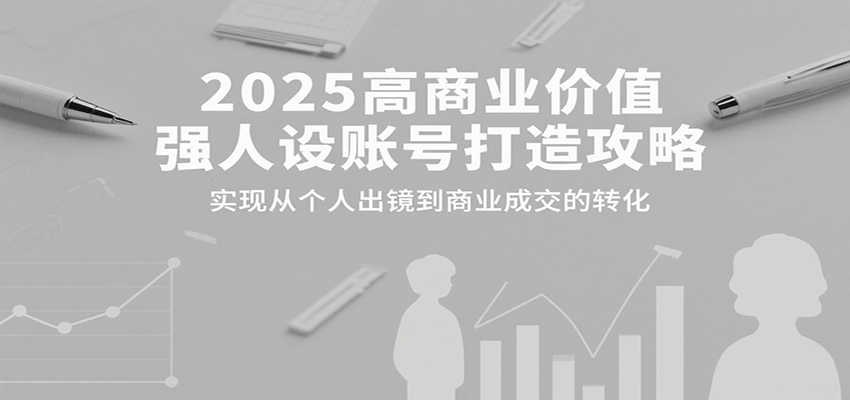 2025高商业价值强人设账号打造攻略：从个人出镜到商业成交转化的实战指南
