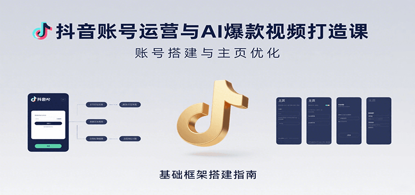 抖音账号运营+AI爆款视频打造课：从0到1教你搭建账号、高效运营及AI特效视频制作秘籍