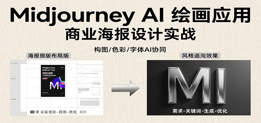 Midjourney AI绘画全攻略：关键词指令解析、漫画头像制作、海报设计、3D人物生成技巧