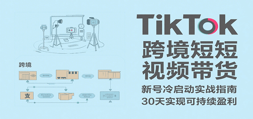 TikTok跨境短视频带货：30天新号冷启动实战，从0到1实现可持续盈利指南