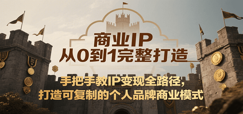 从0到1打造商业IP：手拆IP变现全路径，构建可复制的个人品牌商业模式
