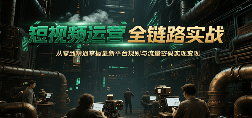 短视频运营全链路实战：从零到精通掌握最新平台规则与流量密码，实现高效变现