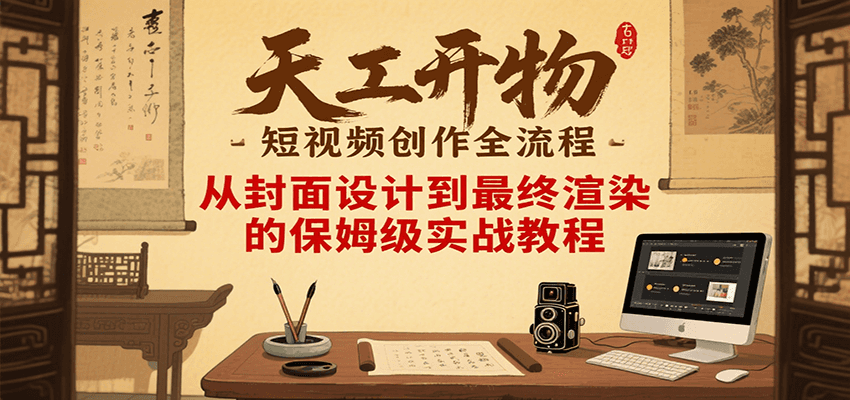 天工开物短视频创作：从封面设计到最终渲染的保姆级全流程实战教程