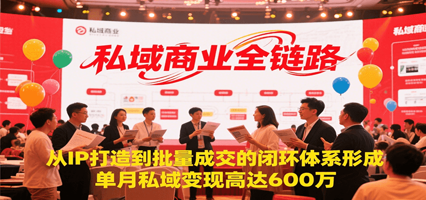 私域商业全链路闭环：从IP打造到批量成交，单月变现600万实战体系