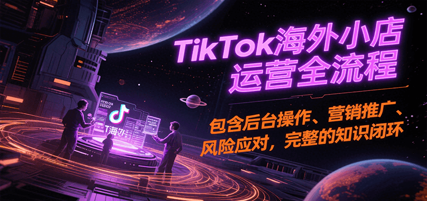 TikTok海外小店运营全流程指南：从后台操作到营销推广+风险应对，无死角知识闭环