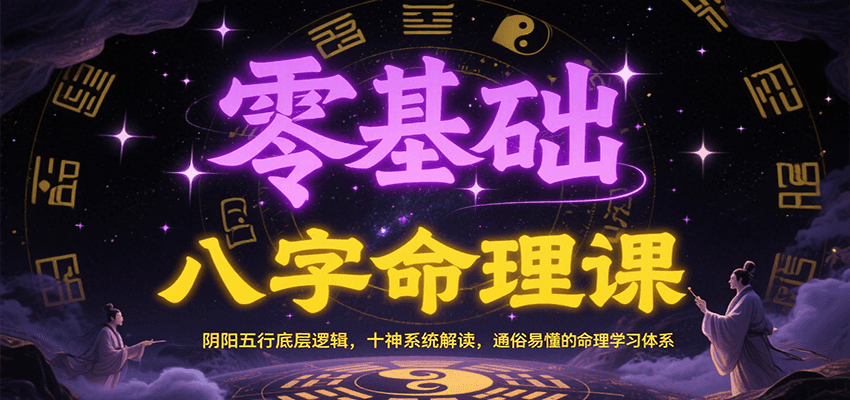 零基础八字命理入门课：阴阳五行底层逻辑+十神系统全解，小白也能懂的命理学习体系