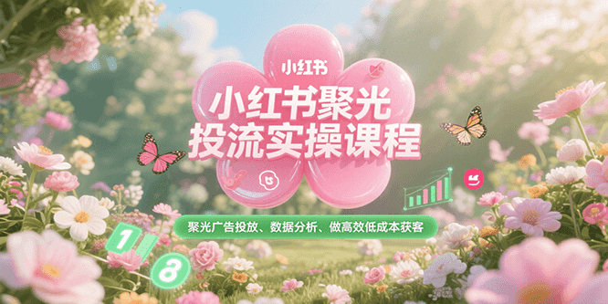 小红书聚光投流实操课：广告投放+数据分析，高效低成本获客秘籍