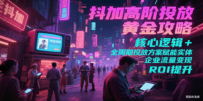 实体企业抖加高阶投放黄金攻略：全周期投放方案核心逻辑，赋能流量变现与ROI提升