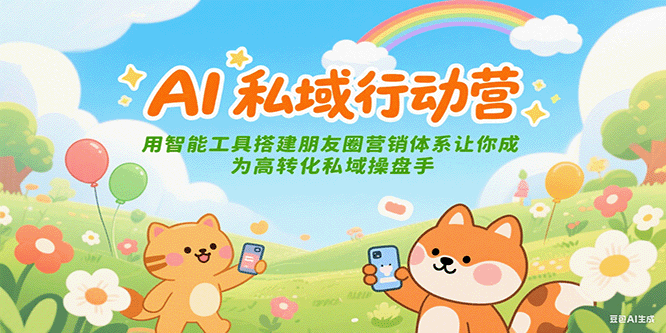 AI私域行动营：智能工具搭建朋友圈营销体系，高转化私域操盘手养成指南
