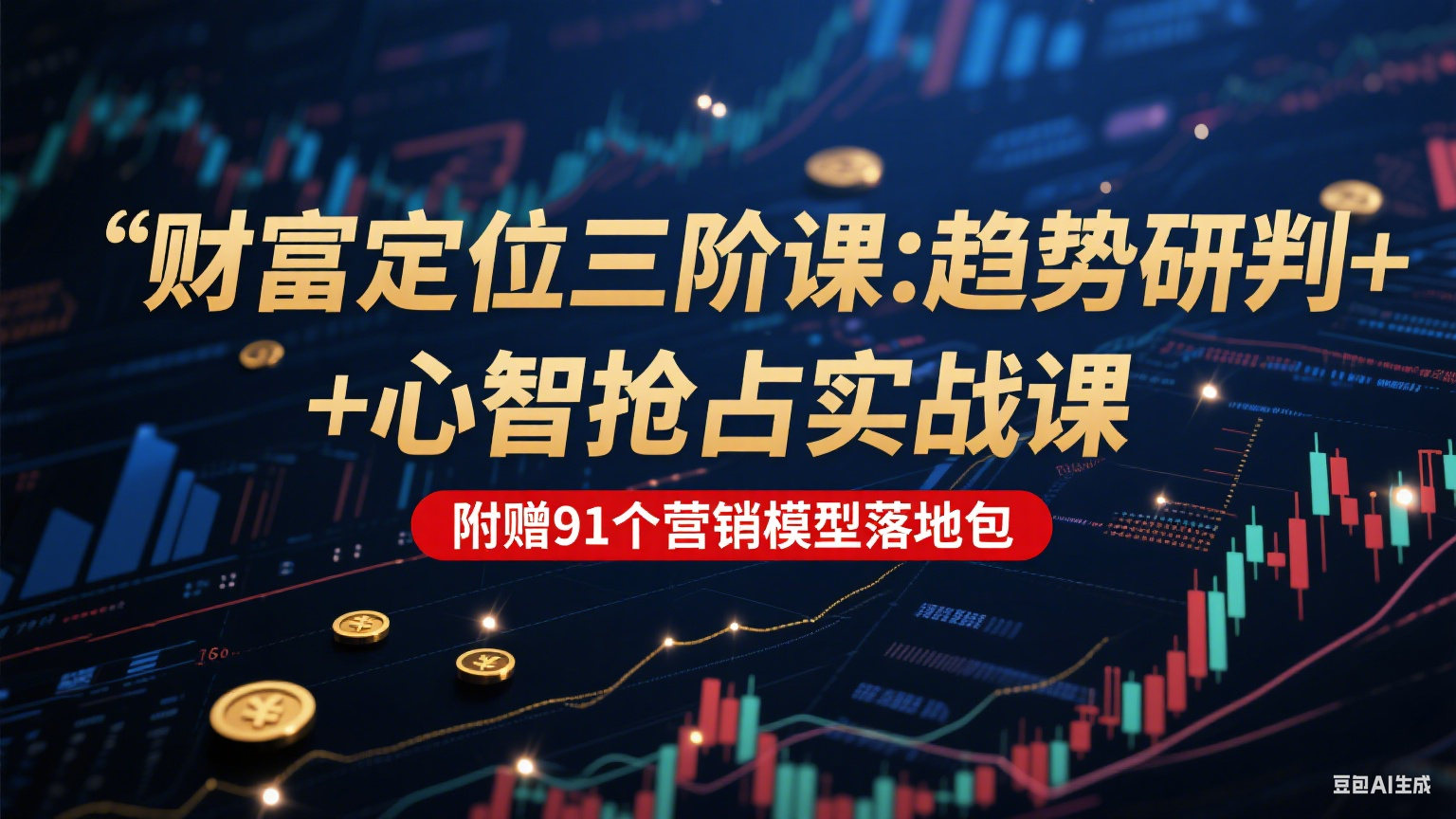 财富定位三阶课：系统掌握趋势研判与心智抢占实战，附赠91个营销模型落地包