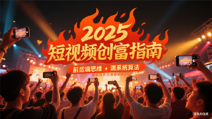 2025短视频创富指南：前后端思维+系统算法，解锁月入过万变现路径
