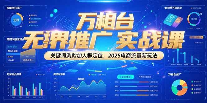 2025电商流量新玩法：万相台无界推广实战课，关键词测款+人群定位策略详解