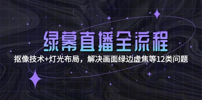 绿幕直播全流程指南：抠像+灯光布局，解决绿边虚焦等12类直播痛点