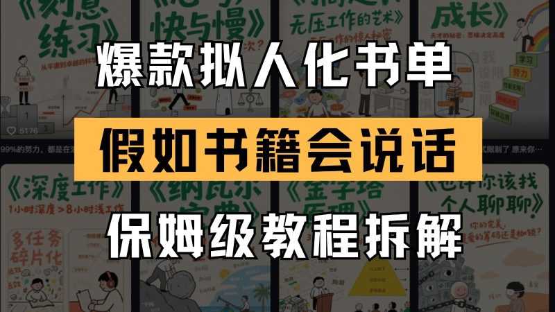 保姆级教程：最新爆款拟人化书单玩法，假如书籍会说话！