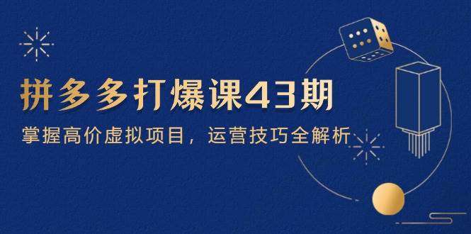 拼多多高价虚拟项目运营技巧全攻略：15节实战课，从0到1掌握打爆方法