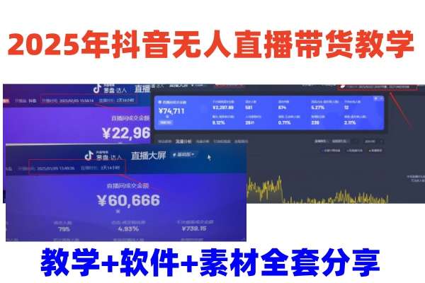 2025抖音无人直播带货从0到1教程：新手实战干货，快速赚钱方法详解