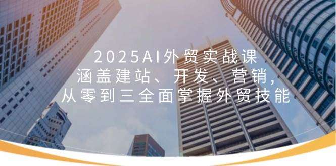 2025AI外贸实战课：从零到三全面掌握外贸技能，涵盖建站、开发、营销全流程