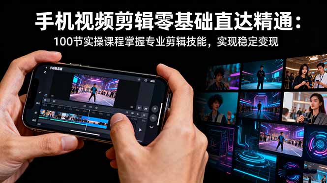 手机视频剪辑零基础到精通：100节实操课程系统掌握专业剪辑技能，实现副业变现