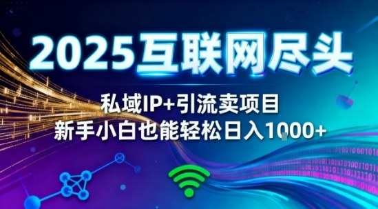 2025网创尽头王炸项目！新手小白私域IP+精准引流，在家躺赚日入1k，零经验也能上手【揭秘】