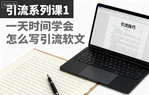 引流软文怎么写？1天学会引流软文写作技巧，引流系列课第一课