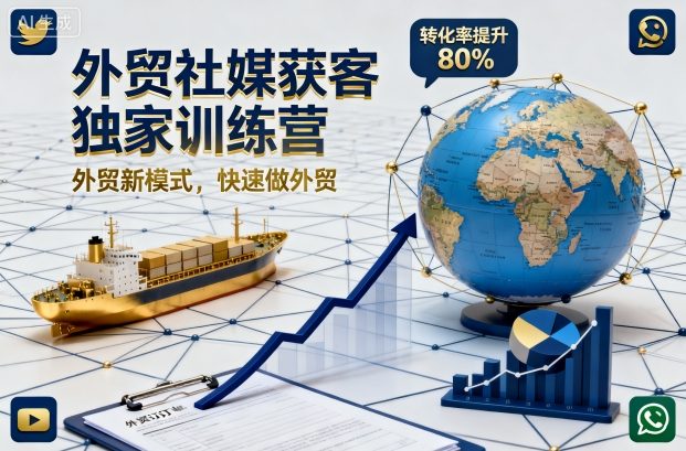 2024外贸社媒获客独家训练营：新模式快速开发客户，实战获客指南（更新）