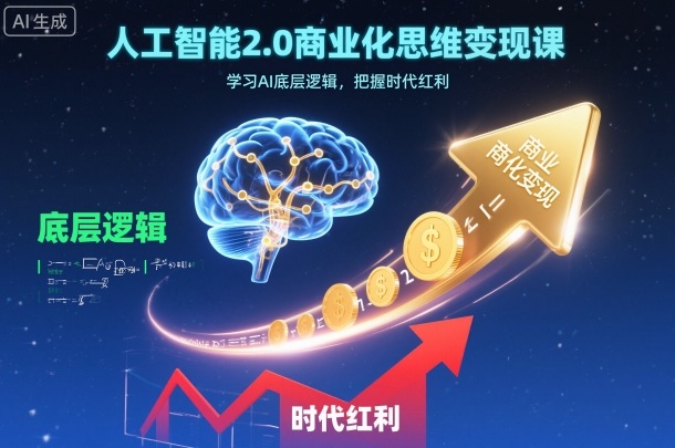 人工智能2.0商业化变现课：学透AI底层逻辑，抓住时代红利