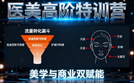 0-1000W医美高阶特训营课程：美学设计+商业增长双赋能，业绩突破实战指南