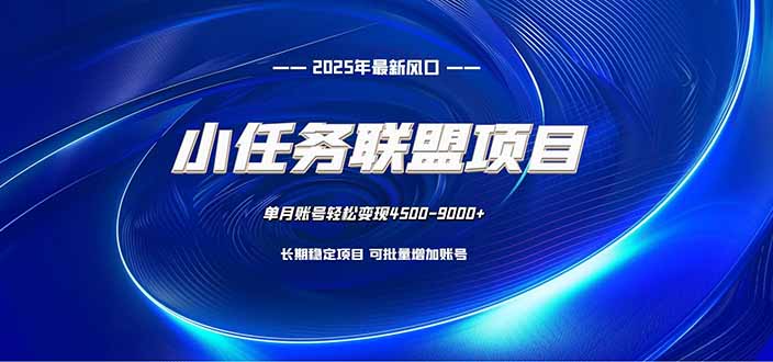 小任务联盟项目：电脑每天10分钟，轻松简单稳定做任务，零门槛上手赚收益