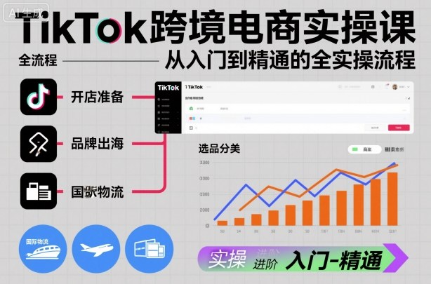 TikTok跨境电商全流程实操课：从零基础入门到精通实战指南